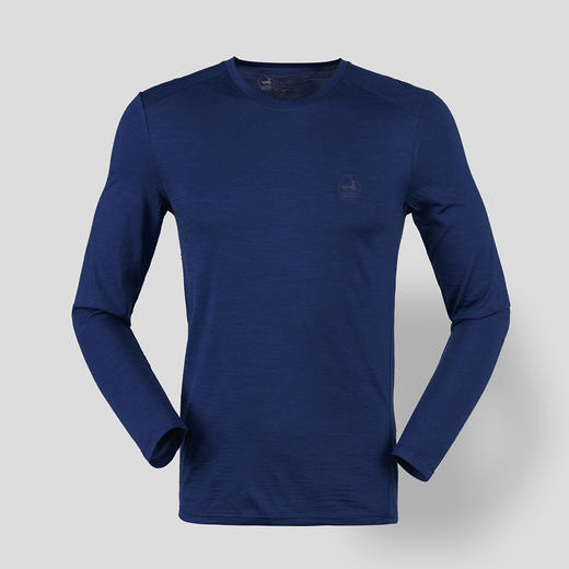 优极UG 男女款美丽诺羊毛长袖T恤 商品图11