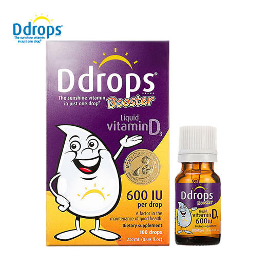 BabyDdrops 美版婴幼儿童宝宝维生素D3滴剂600iu 商品图1