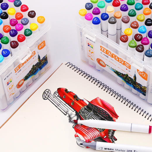 晨光双头马克笔48色APMV0903绘画学生儿童涂鸦漫画美术生 商品图2