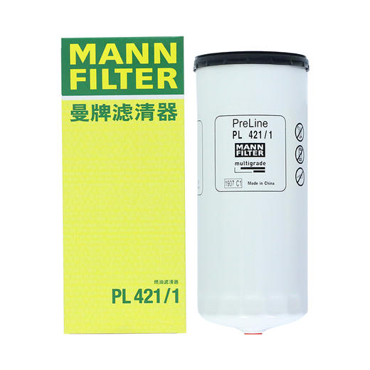 曼牌  PL421/1 油水分离器滤芯 陕汽重卡/豪沃/D10/MC11/WP7/WP1012发动机 4微米 商品图3