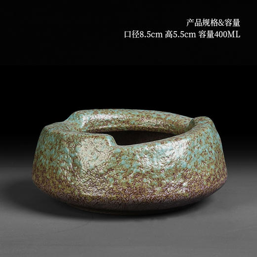 粗陶烟灰缸大仿石头烟缸陶瓷复古日式水盂茶洗小号禅意家用 商品图4
