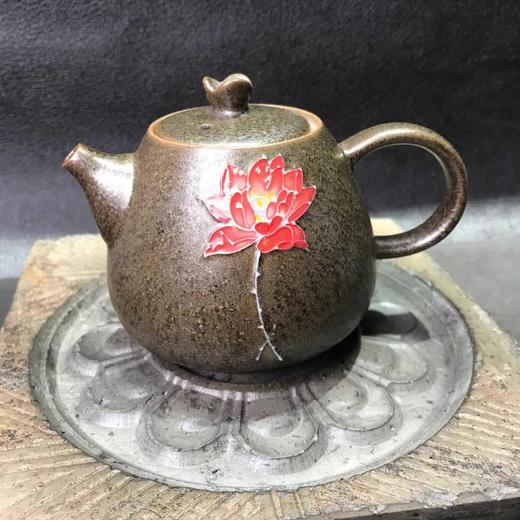 陶瓷茶具曜变茶壶个性创意荷花单壶过滤茶壶家用大容量功夫泡茶器 商品图6