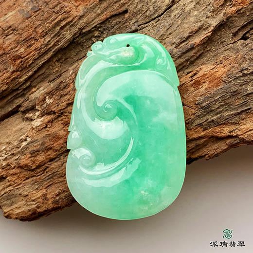 派瑞翡翠 翡翠挂件 冰糯种 淡绿色 商品图1