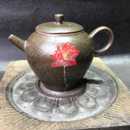 陶瓷茶具曜变茶壶个性创意荷花单壶过滤茶壶家用大容量功夫泡茶器 商品图8