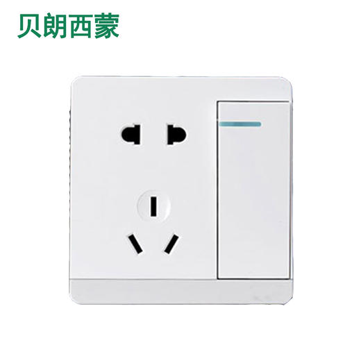 西蒙T1白 一开五孔 商品图0