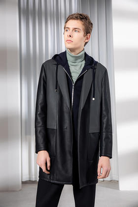 callisto绵羊皮革皮风衣  FQFLT043Y