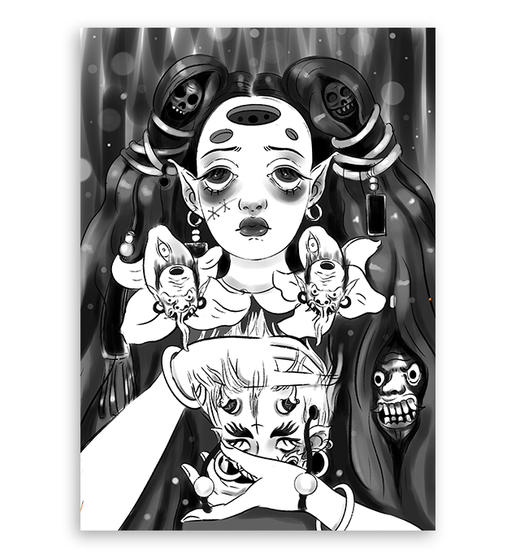 陈大欣｜『《女孩画报图鉴》系列03』A4版画 商品图0