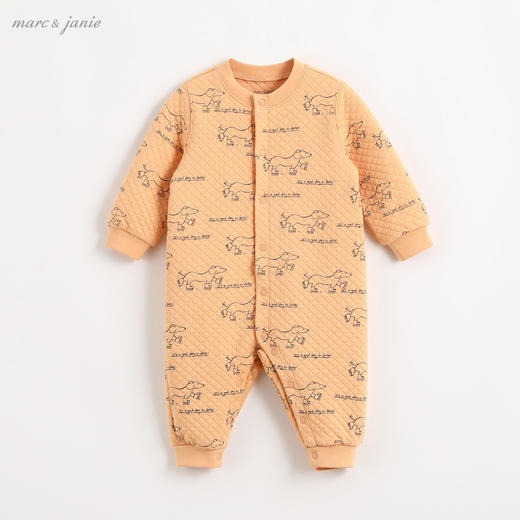 马克珍妮秋装 男女宝宝空气层连体衣 婴儿外出服213027 商品图1