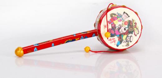 【儿童玩具】儿童吉祥塑料拨浪鼓小摇鼓 婴幼儿手摇鼓 拨浪鼓 传统玩具 商品图2
