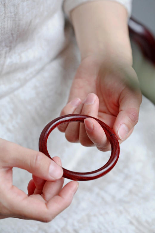 【青山特惠】小叶紫檀手镯内径 55-60mm （拍下可以备注要多大内径）s57 商品图8