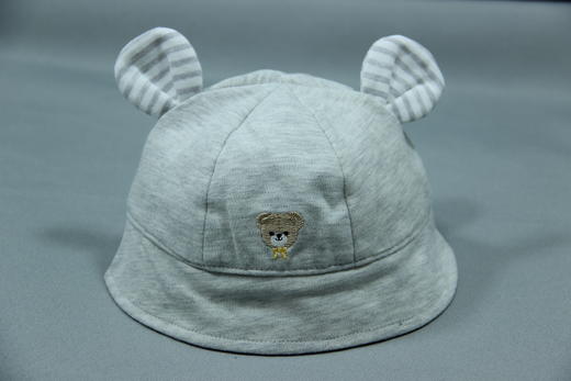 拉比-配饰类（常年）C9熊头婴儿帽玫瑰红 商品图0