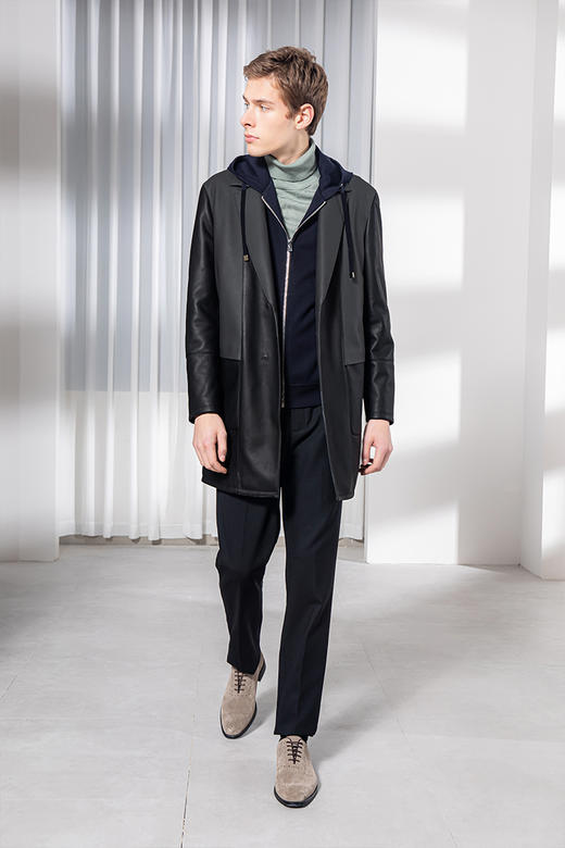 callisto绵羊皮革皮风衣  FQFLT043Y 商品图1