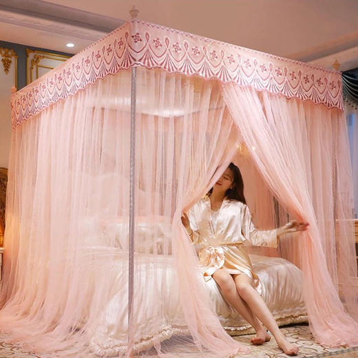 夏季欧式家用蚊帐 中式竹藤凉席 商品图1