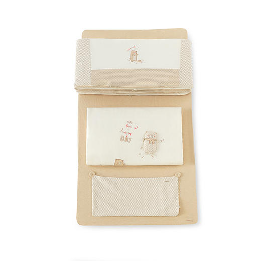 英氏-寝具类（秋）C9有机棉大床包浅石蜡色 商品图4