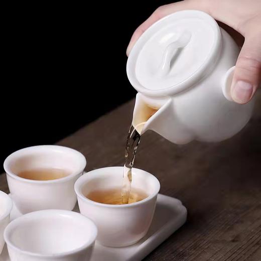 德化白瓷茶壶手工羊脂玉瓷单壶手抓壶陶瓷泡茶壶过滤家用功夫茶具 商品图1