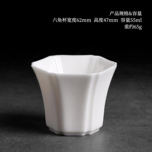 德化高白瓷小茶杯陶瓷主人杯薄胎纯白色玉瓷品茗杯薄胚功夫单个杯 商品图4