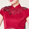 DLQ-A2998新款优雅气质修身显瘦立领短袖长款刺绣礼服裙 商品缩略图3