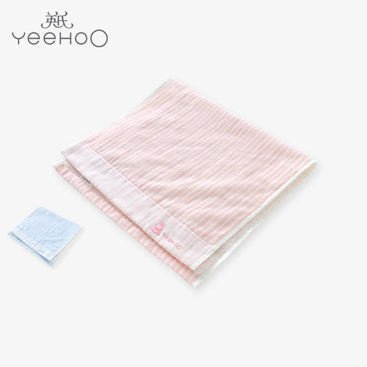 英氏-浴巾毛巾（春）C9蓝无捻小浴巾 商品图0