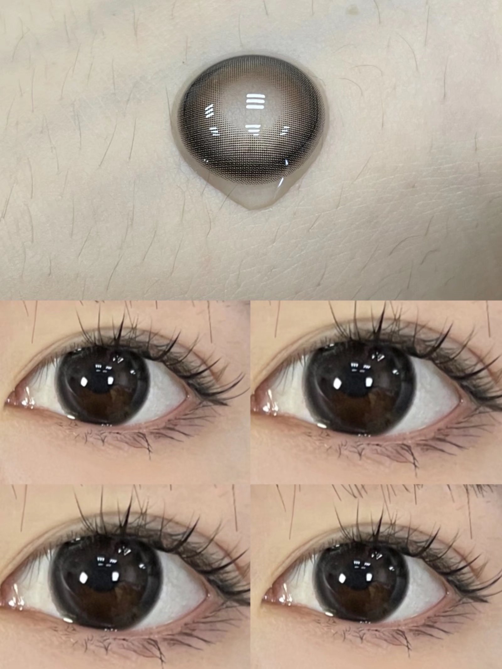 【黑皮蛋plus~】双高光黑（硅水凝胶）约14.5mm 着色约13.7mm【半年抛型】
