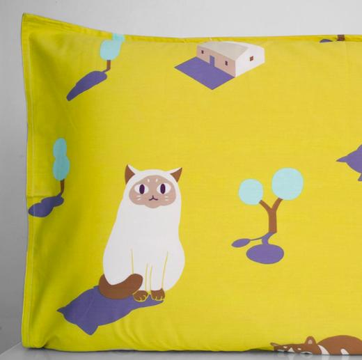 【幸运土猫】如茉原创可爱猫咪枕套大全单只成对全棉包邮 商品图9