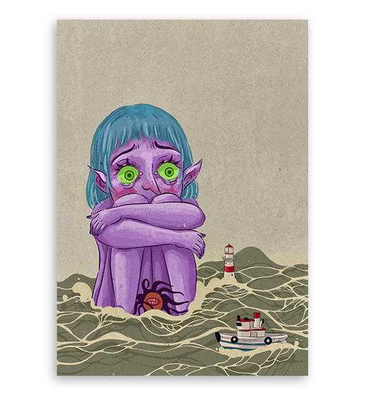 陈大欣｜a『《奇怪的我》系列之05』A3版画 商品图0