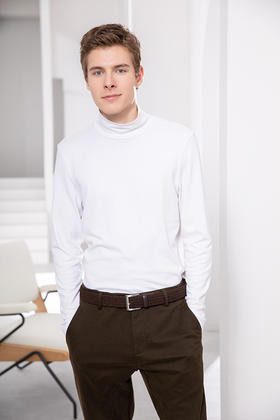 callisto莫代尔棉高领T恤  FQTSL025C