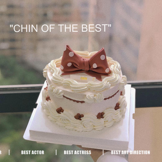 复古翻糖蝴蝶结蛋糕 商品图0