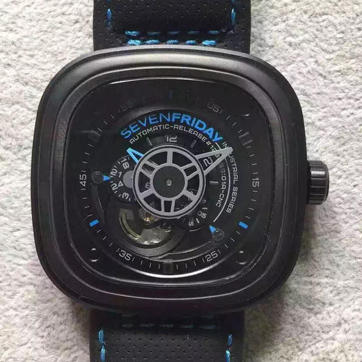 XF。Sevenfriday 七个星期五，涡轮全自动方形自动机械表，男士，密底，不锈钢表壳，日本西铁城82S7机芯 ，尺寸47.5mm*47m*14 商品图0