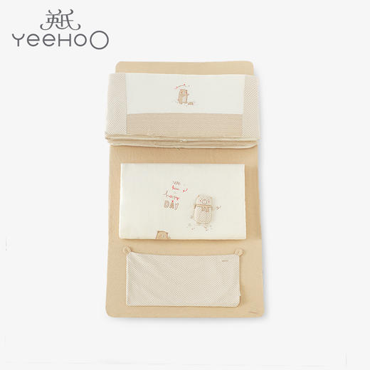 英氏-寝具类（秋）C9有机棉大床包浅石蜡色 商品图0