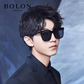 暴龙 BOLON眼镜男款板材太阳镜时尚D形框偏光墨镜七夕礼物【礼盒】BL3019C10