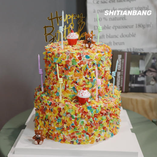 Rainbow-双层彩虹水果奶油蛋糕（提早24小时预定） 商品图0