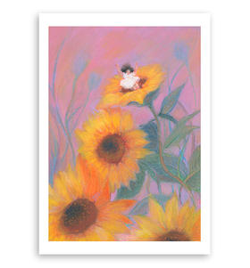 SCC 插画 《梦里的向日葵 》微喷复制画