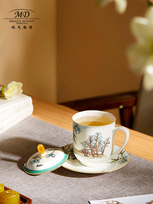 【6F】玛戈隆特 M20西湖盛宴会务盖杯 中国风会议办公家用杯子 礼盒包装 商品图2