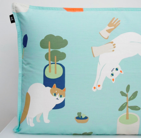 【幸运土猫】如茉原创可爱猫咪枕套大全单只成对全棉包邮