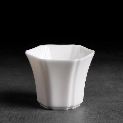 德化高白瓷小茶杯陶瓷主人杯薄胎纯白色玉瓷品茗杯薄胚功夫单个杯 商品图2