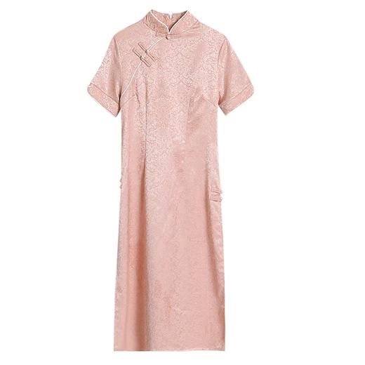 XY9181 2021夏季新款女装连衣裙改良旗袍复古禅意茶服阔腿裤两件套 商品图3