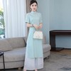 XY9181 2021夏季新款女装连衣裙改良旗袍复古禅意茶服阔腿裤两件套 商品缩略图2