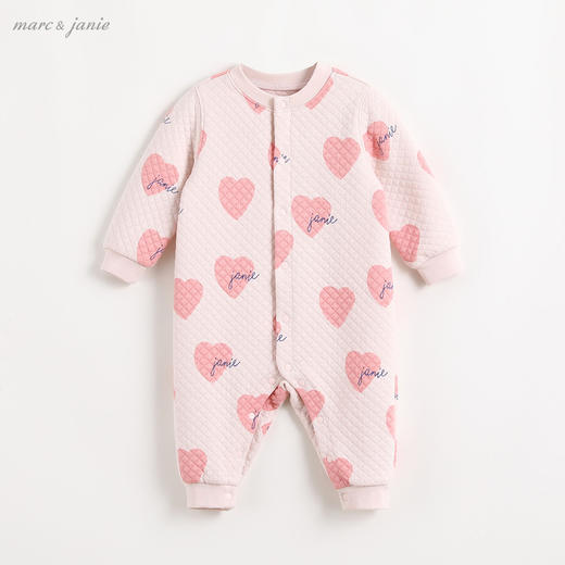 马克珍妮秋装 男女宝宝空气层连体衣 婴儿外出服213027 商品图0