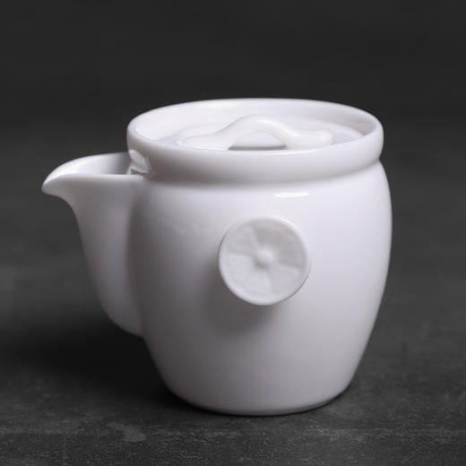 德化白瓷茶壶手工羊脂玉瓷单壶手抓壶陶瓷泡茶壶过滤家用功夫茶具 商品图0