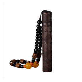 ZiPPO 黑檀木古代点烟器吹气火折子打火机