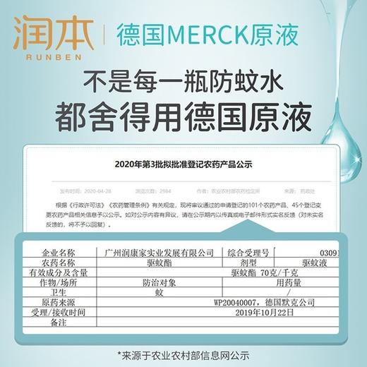 【防蚊水】润本驱蚊喷雾驱蚊液婴幼儿宝宝户外驱蚊防蚊花露水防蚊虫叮咬喷雾 商品图2