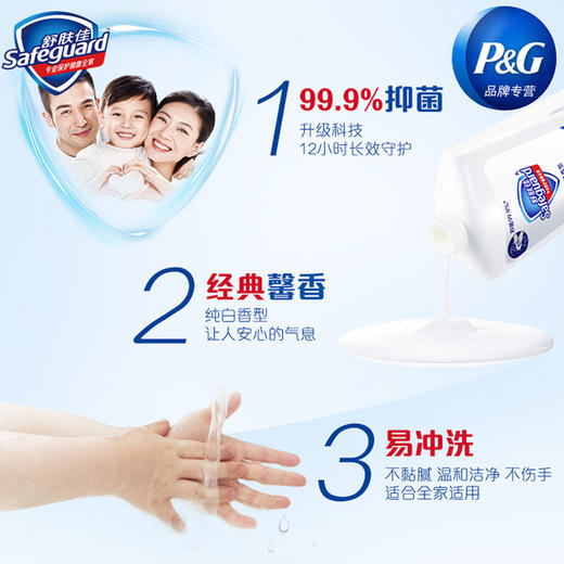 【美妆个护】safeguard/舒肤佳健康呵护洗手液225ml 纯白清香 商品图3