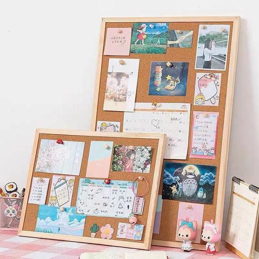 【ins风桌面留言板】软木板创意照片墙毛毡自粘墙贴墙板墙上挂式家用学生宿舍装饰记事板网红背景墙图钉便签板告示板 商品图1