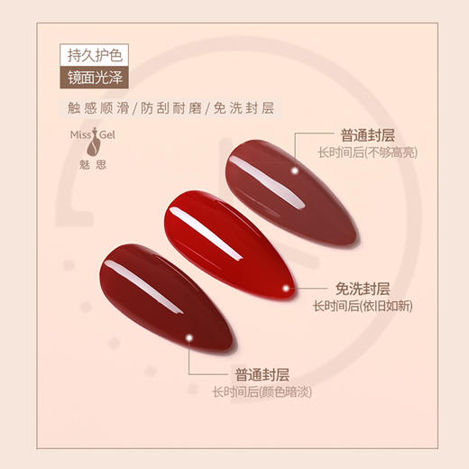 （新连接）魅思稀款 免洗封层  即日起发白色瓶子包装 商品图3