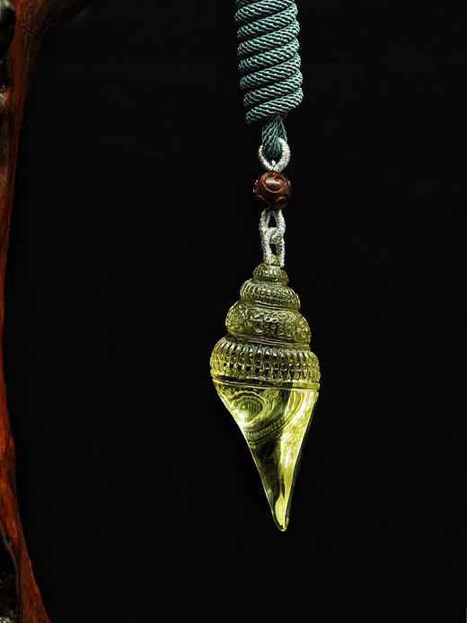 原矿白水晶黄水晶海螺长约6.5cm 海螺晶莹剔透，细腻清晰，宝光四射，打磨精细。 商品图9