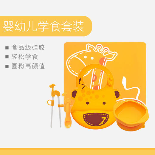 【双十一特价】加拿大MARCUS&MARCUS硅胶餐具三件套/5件套礼盒套装【马库狮】 商品图13