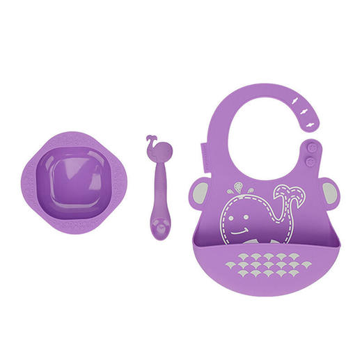 【双十一特价】加拿大MARCUS&MARCUS硅胶餐具三件套/5件套礼盒套装【马库狮】 商品图11