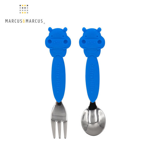 加拿大MARCUS&MARCUS硅胶叉勺套装卡通硅胶不锈钢辅食餐具【马库狮】 商品图8