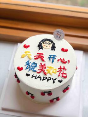 手绘女孩奶油蛋糕 下单前请仔细阅读商品详情