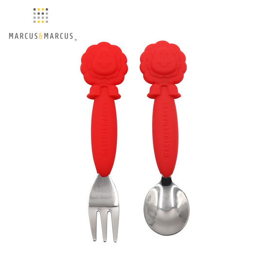 加拿大MARCUS&MARCUS硅胶叉勺套装卡通硅胶不锈钢辅食餐具【马库狮】 商品图13